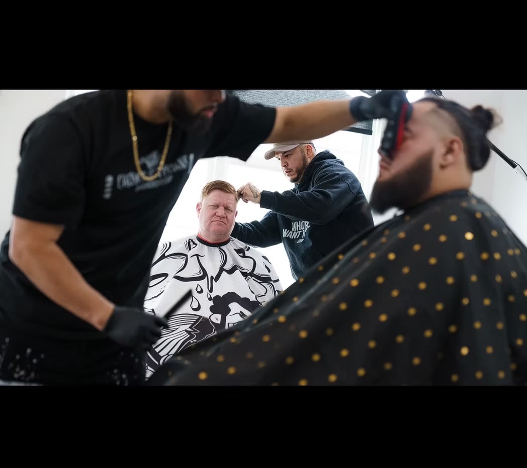 Barber chair inside the Crown of Thorns shop